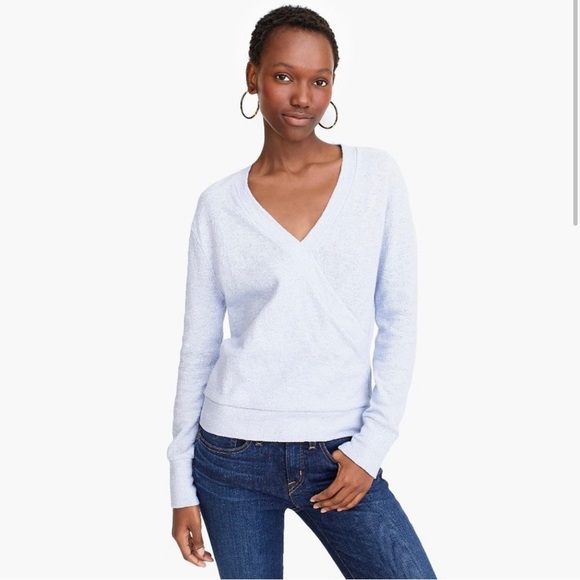 J.CREW Pink Textured Crepe Faux Wrap Top - Picture 2 of 9